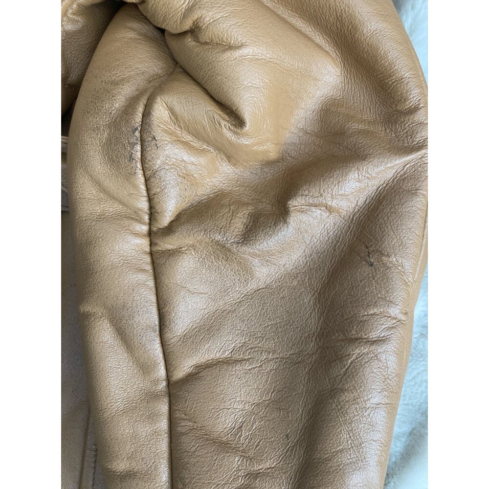 Wilsons Leather Women's Tan Faux Shearling-Lined Jacket Belted Waist S READ - Picture 11 of 11